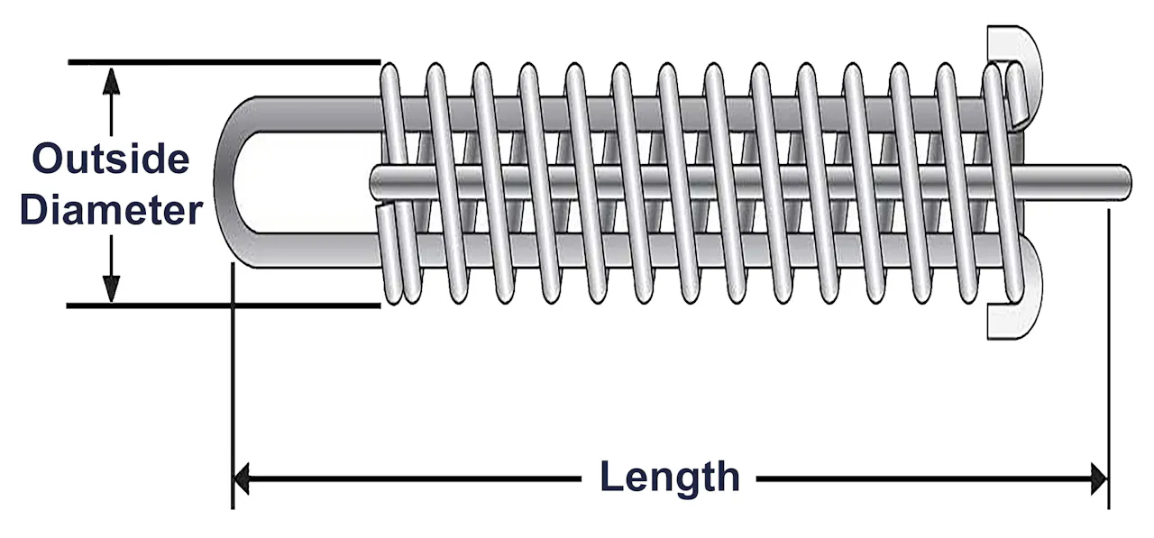DBS7058 | Century Spring - Stainless Steel Drawbar Spring - 210 Pound…