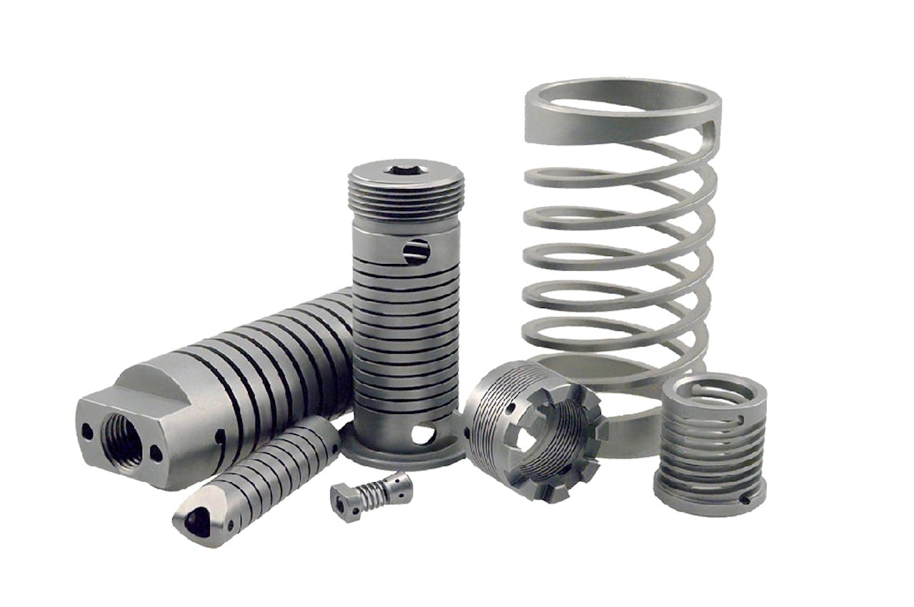Custom spring components - Machined springs