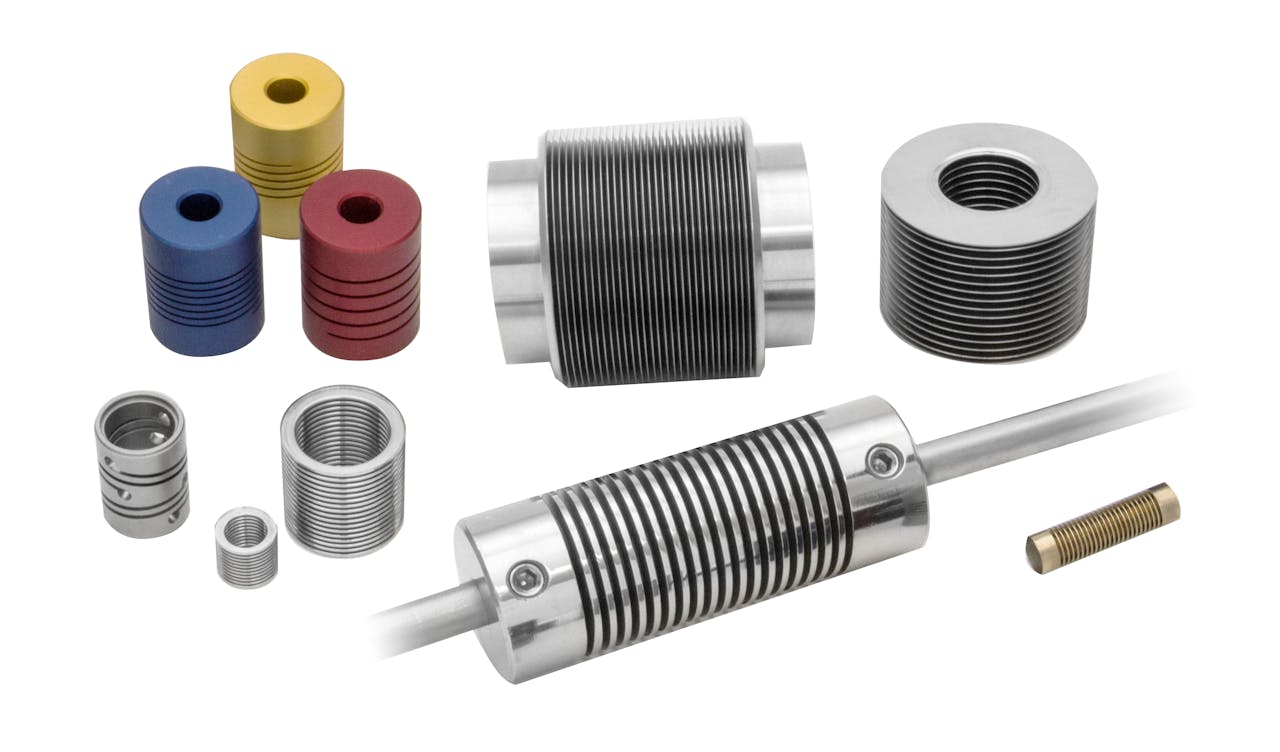 MW Components - Machined & bellows flexible shaft couplings