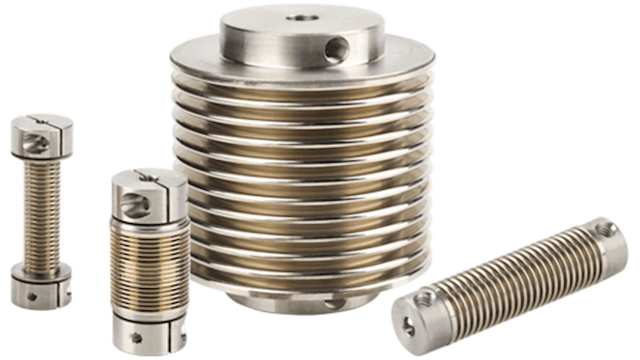 Flexible shaft couplings and bellows couplings